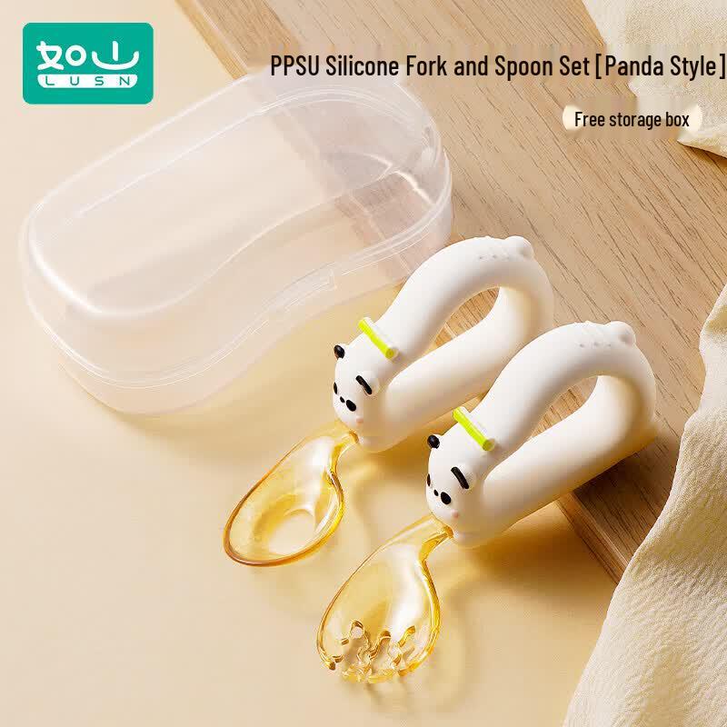 LUSN PPSU Baby Training Fork & Spoon Set