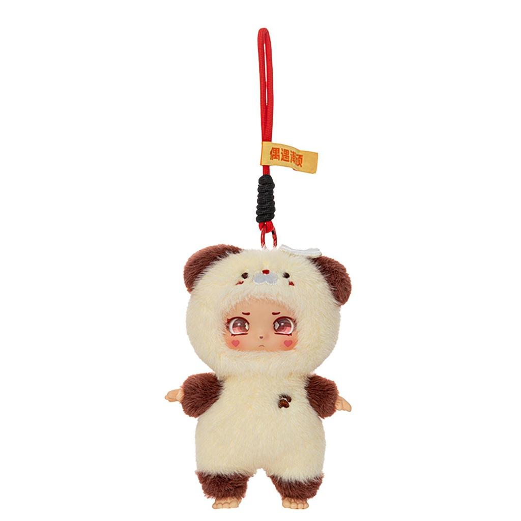 Trendy Cute Animal Series Vinyl Plush Toys Cartoon Panda Otter Puppy Backpack Pendants Kawaii Stuffed Plush Doll Keychain