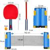 Portable Table Tennis Set with Extendable Table Tennis Table Set for Home Includes 2 Ping Pong Rackets and 3 Ping Pong Exercise Toy for Indoor Mini