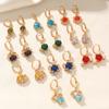 Sparkling Yellow Zirconia  Dangle Earrings for Women Earring Jewelry Wedding Party Accessories