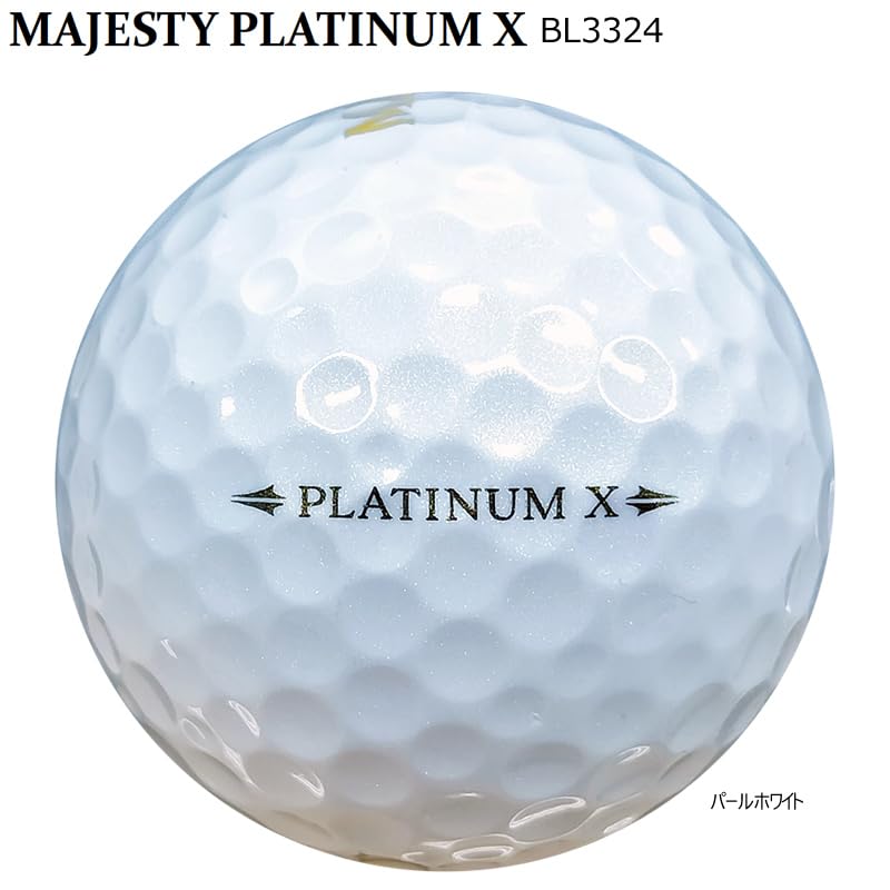 Majesty golf PLATINUM pearl 1 dozen 4-piece balls, X, BL3324, white, (12 balls)