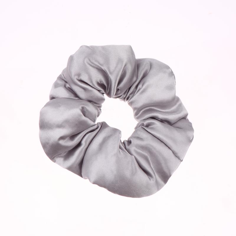 

Сатиновая подушка для сна Повязка для волос Наполнена хлопком Сатин Резинка для волос в виде толстой кишки Французский ретро Большое кольцо в виде толстой кишки серый