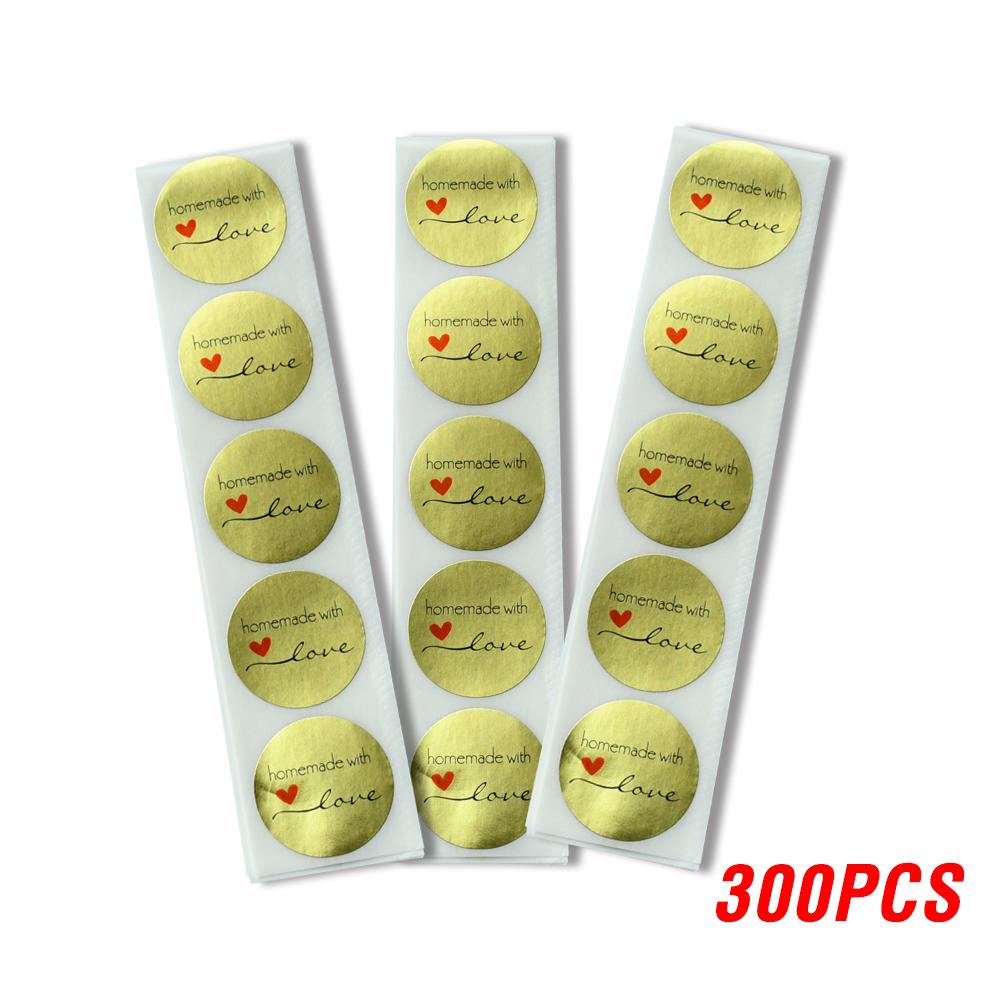 100-500Pcs High-Quality Handmade High-Quality Love High-Quality Stickers High-Quality Seal High-Quality Labels High-Quality Brown High-Quality Party