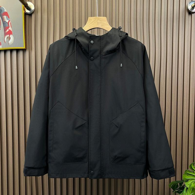 Men s Windproof Hooded Mountaineering Jacket - Solid Color, Fashionable and Casual Workwear 3XL
