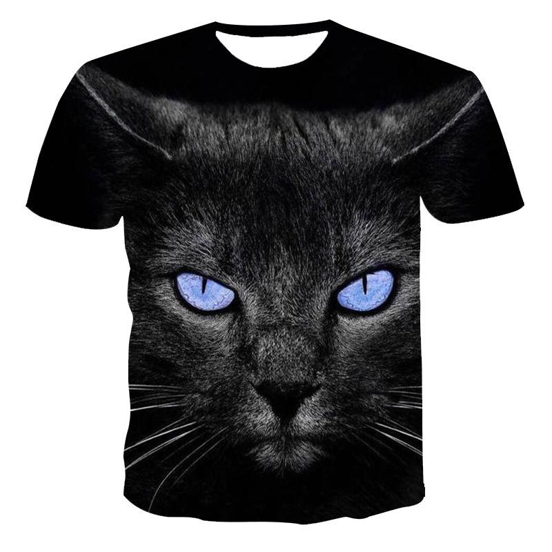 Summer Round Neck 3D Various Animals Print Top Fashionable Casual Short Sleeved Men's T-shirts