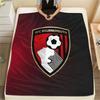 Couverture en flanelle AFC Bournemouth, Haute qualité, Confortable pour toutes les saisons, Décoration intérieure, Chaleur et Confort