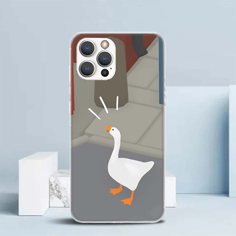 

Cartoon Cute Goose Game Soft Cover for iPhone 16 17 Air 15 14 Pro Max 16E Phone Case 13 Mini 12 11 7 SE 8 Print Pattern Fit Case iPhone 14