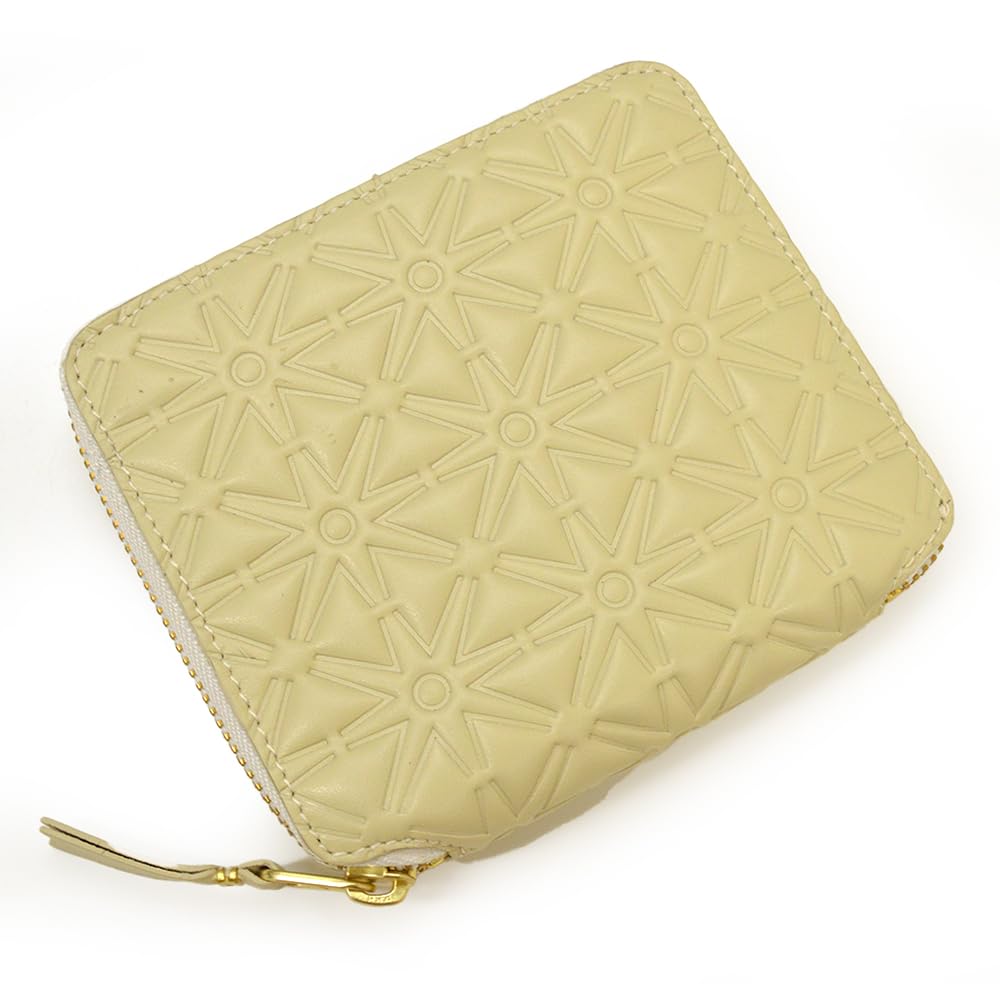 des Round zipper bifold wallet leather EMBOSSED ecg23s010 SA210E WHITE [COMME GARÇONS] Off-white