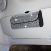 Diamond Car Glasses Case Multifunctional Sunglasses Storage Box Full of Diamonds Female Car Glasses Case Storage Bag