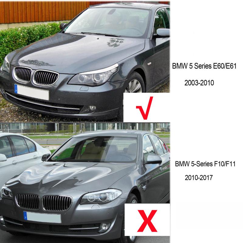 Lesklá černá přední mřížka chladiče ledvinka pro BMW E60 M5 E61 520i 545i 550i 535i 2003-2010 Řada 5 Dvojitá lišta Autopříslušenství