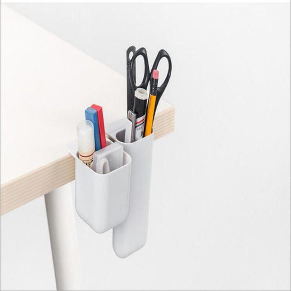 1PC Creative Pencil Holder Cup Ruler Organizer Container Pen Desktop Storage Pocket Office Stationery