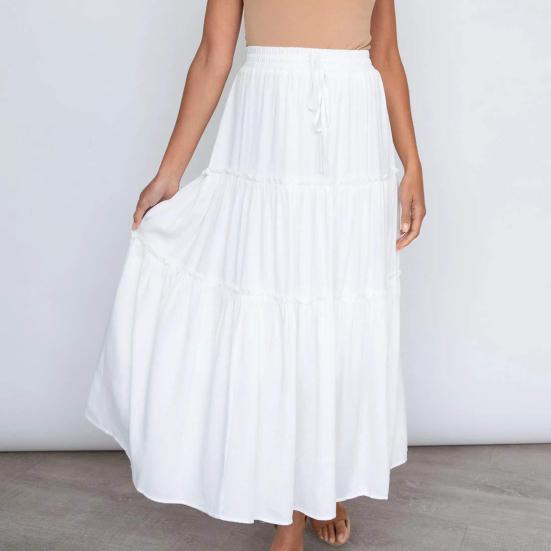 Dámská sukně Atraktivní s vysokým pasem Boho styl Plážová sukně Dámská móda Ležérní plážová sukně Maxi sukně na dovolenou