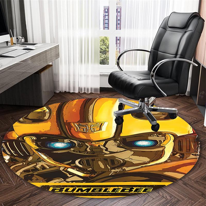 1pc Bumblebee1 Print Round Carpet Chair Round Carpet Suitable for Bedroom Living Room Home Decorative Carpet