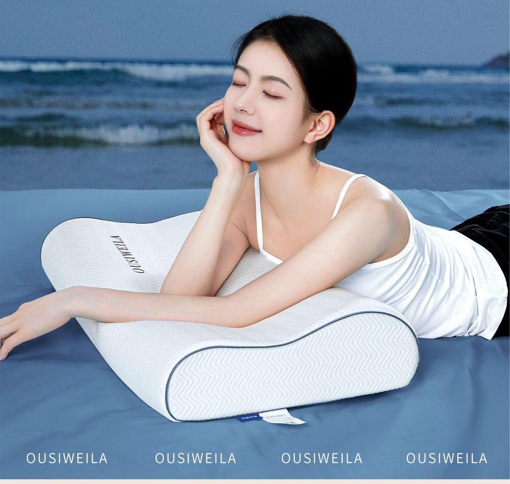 Orthopedic Memory Foam Pillow - Slow Rebound, Neck Support, Cervical Spine Relief, Ideal for Home, Hotel & Dormitory.