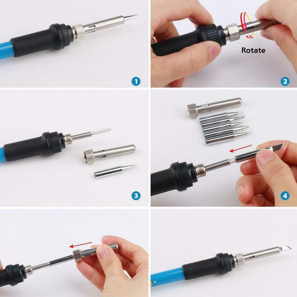 Soldering Iron Tips: B-Grade, 5, 10, or 12-Pack, 936 Model, Various Types Available