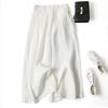 Summer Pants for Women Cotton Linen Large Size Wide Leg Pants Femme Arts Style Elastic Waist Solid Casual Loose Pan