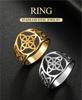 Dawapara Anello da Donna Nodo di Strega Nodo Celtico Anello Triquetra della Trinità Amuleto di Stregoneria Gioielli Wiccan in Acciaio Inossidabile