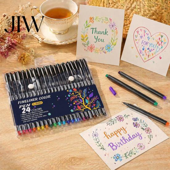 Non Smudging Drawing Pens Fine Point Pen, 0.4mm Ultra-fine Needle Tip, Waterproof Quick-drying Ink Water Based Markers Set, for Professional