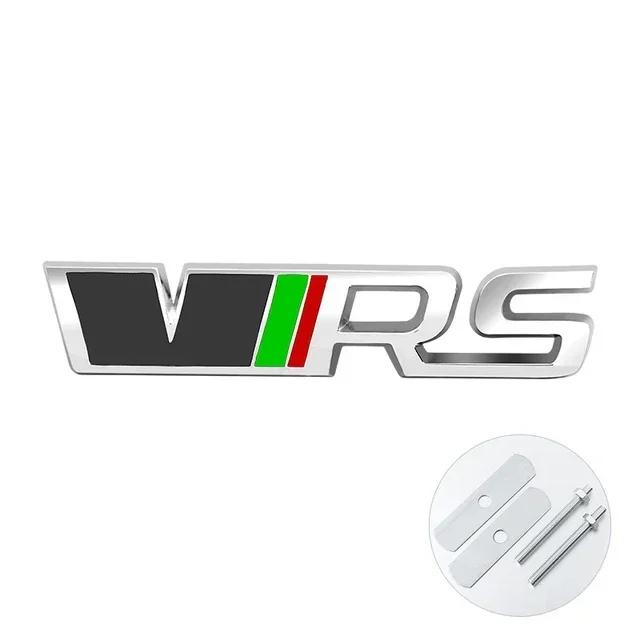 AAABV1 3D Metal Logo VRS Badge Car Trunk Front Grill Emblem For Skoda Fabia 1 MK1 Octavia 2 3 4 A7 A5 Superb RS VRS Sticker Accessories