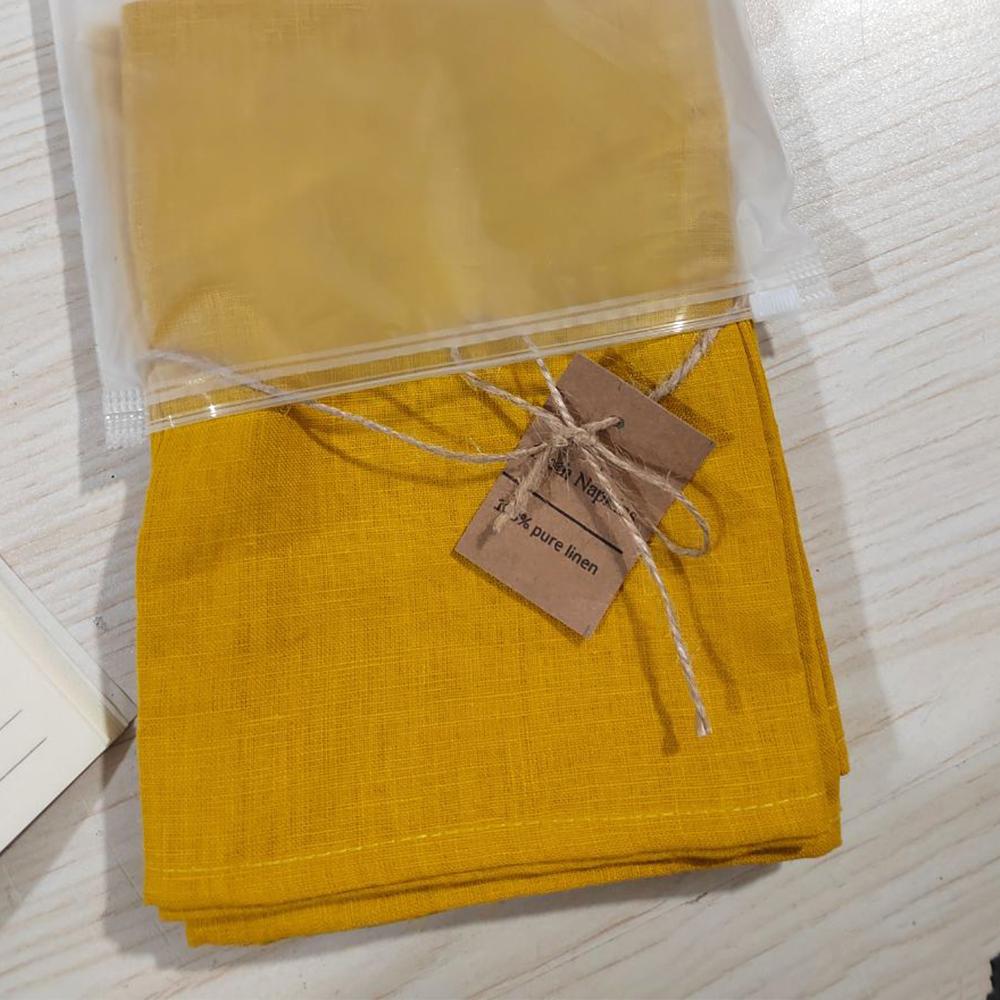 1 Pcs Linen Napkins 100% Flax Stonewashed Pure Linen 15.75 x 15.75 Inch Handcrafted Cloth Napkins Machine Washable