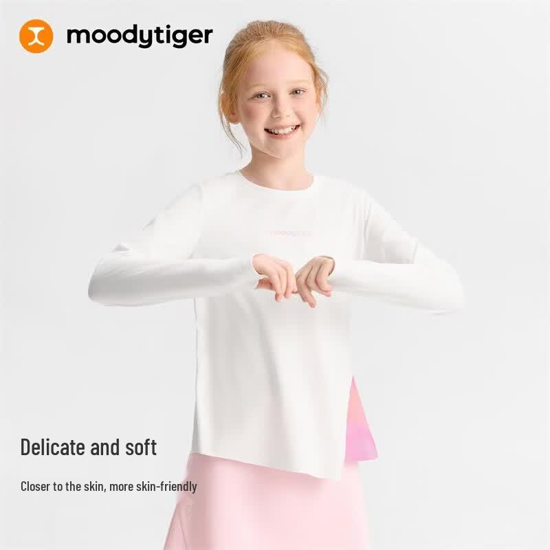 MoodyTiger Girls' Long Sleeve Athletic T-Shirt