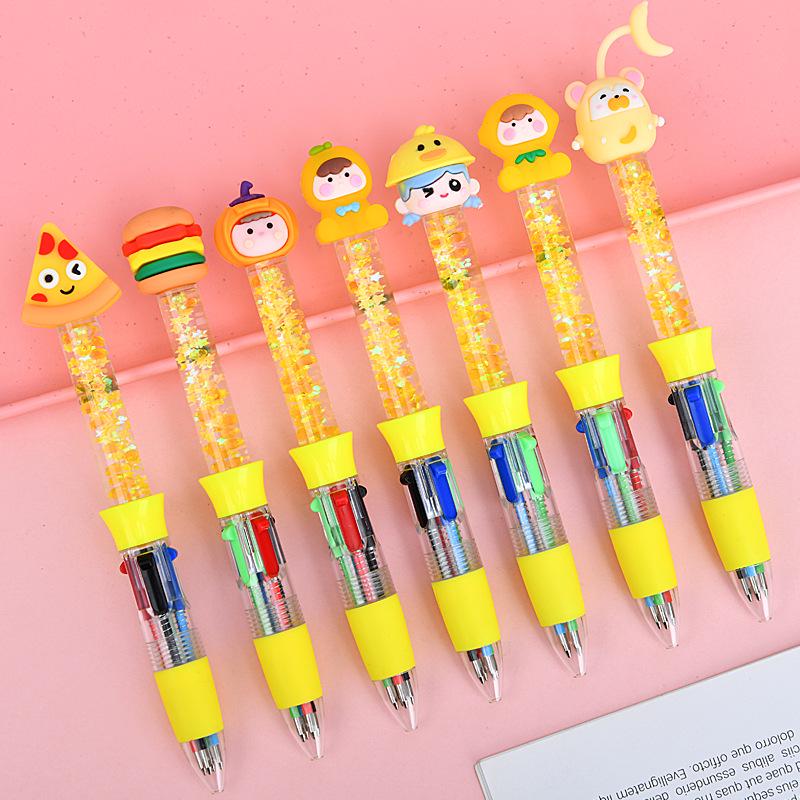 Cute Cartoon Multi-Color Ballpoint Pen - Creative Student Stationery Supplies
