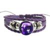 Sewerslvt Schizofrenia Dnb Cover Album Cartoon Creative Button Rope Button Purple Leather Bracelet Jewelry Charm Fans Gift