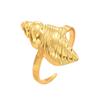 18K Gold Seashell Stainless Steel Ring - Casual Resort Ocean Series