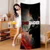 Tomb Raider Anime Microfiber Beach Towel Absorbent Quick dry Soft Yoga Swimming Resort Mountain Climbing Towel