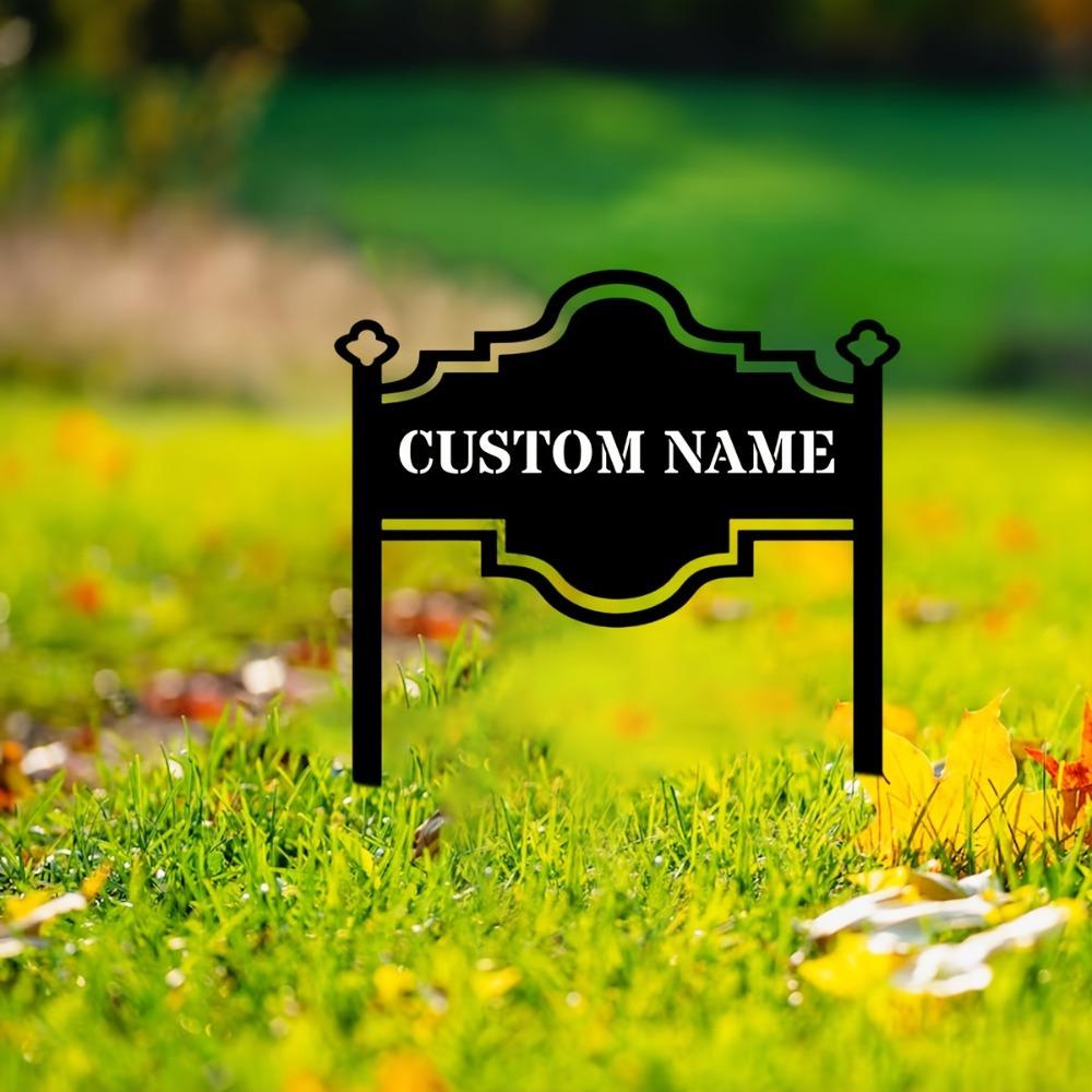 Custom Metal Garden Stakes Lawn Address Signs Outdoor Decor Personalized Gift