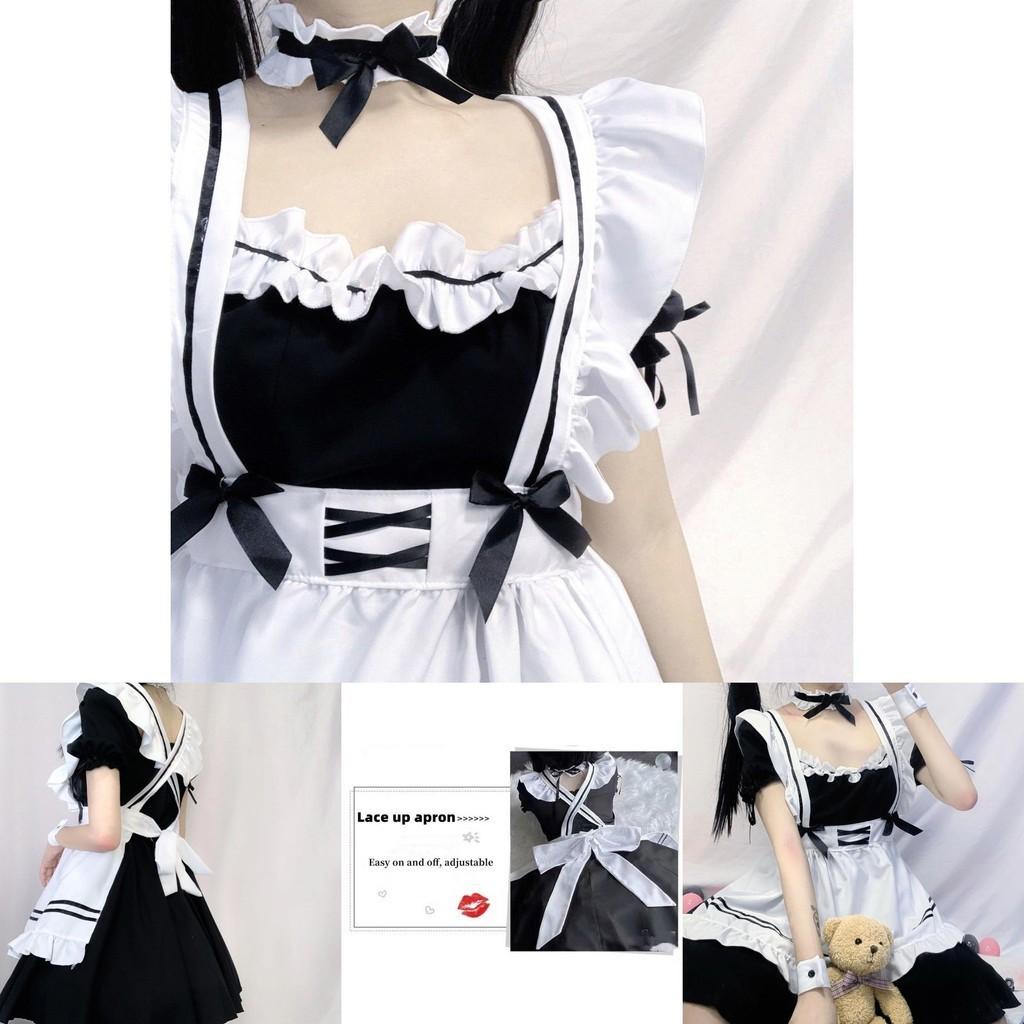 Women's Sexy Sweet Lolita Maid Japanese Cute Dress Cosplay Suit