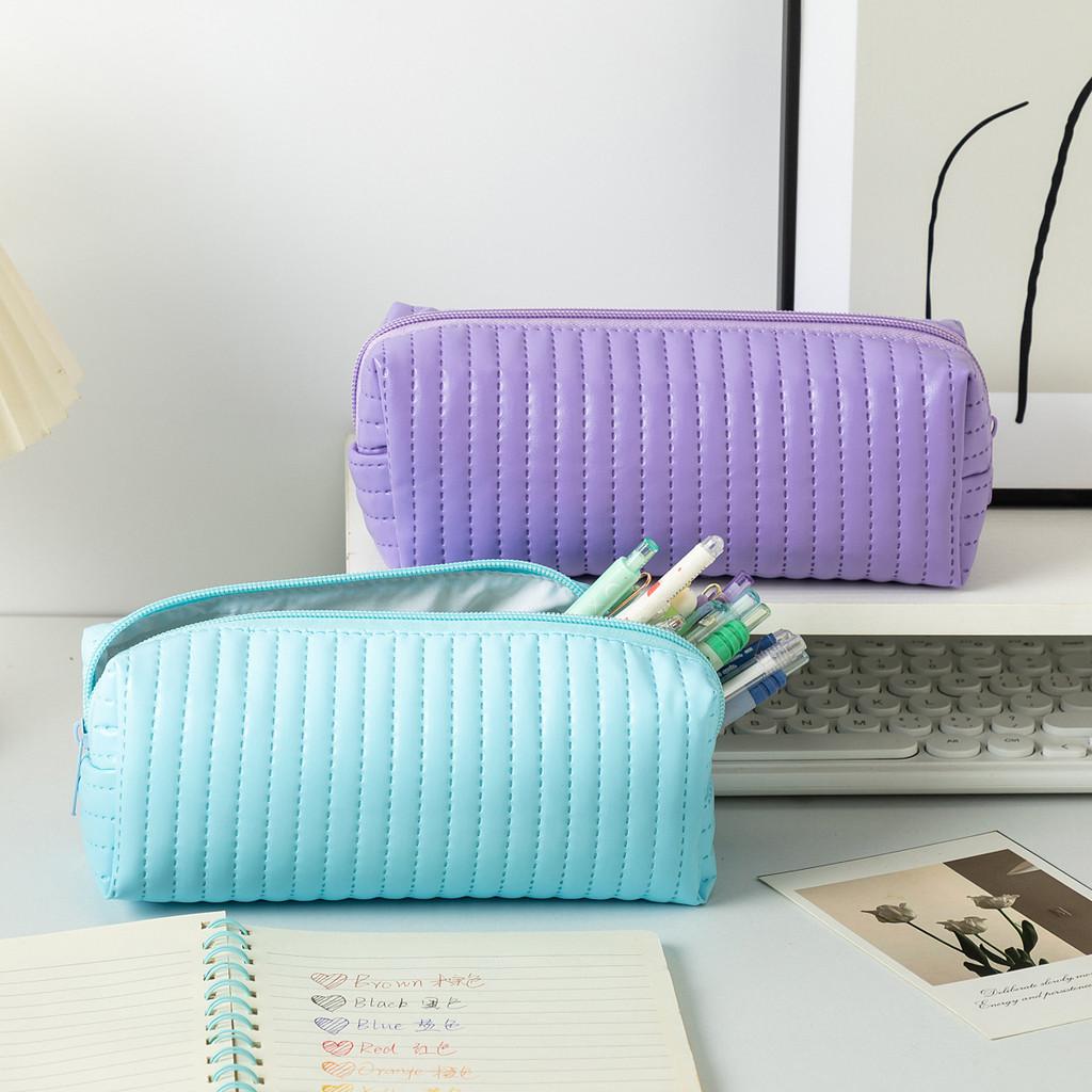 Organizer Notebook Leather Pencil Case With Spacious Storage For School And Work