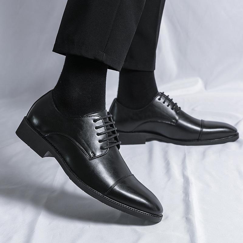 Large Size New Casual Leather Shoes Fashion Men's Business Dress Shoes British Style Men's Shoes Wedding Shoes Dinner Shoes
