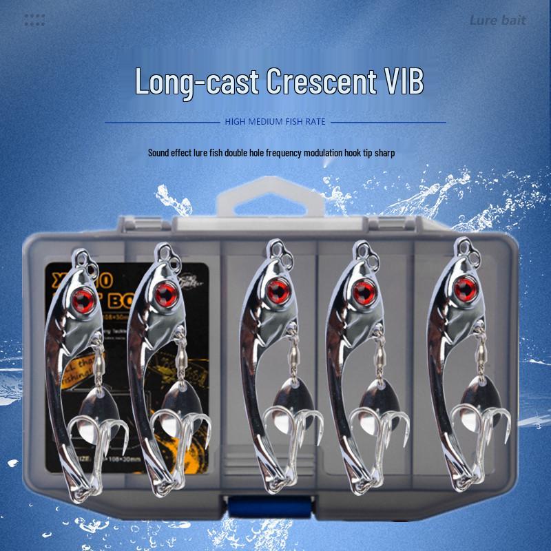 

Xuan Yue VIB Металлический Спиннербейт: Дальнобойная, колеблющаяся, вращающаяся искусственная приманка для судака и окуня в пресной и соленой воде. 15g