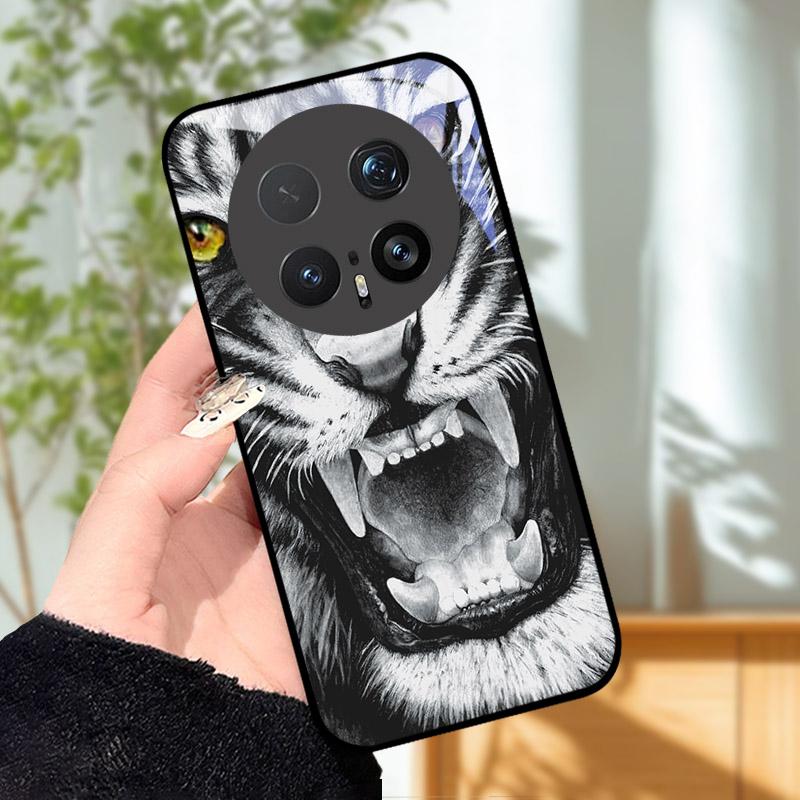 Gehärtetes Glas Handyhülle Für Honor Magic 8 8Pro Luxus Mode Rückseite Abdeckung Für Magic8 Pro Hüllen BKQ-AN00 Stoßfest Cartoon Capa