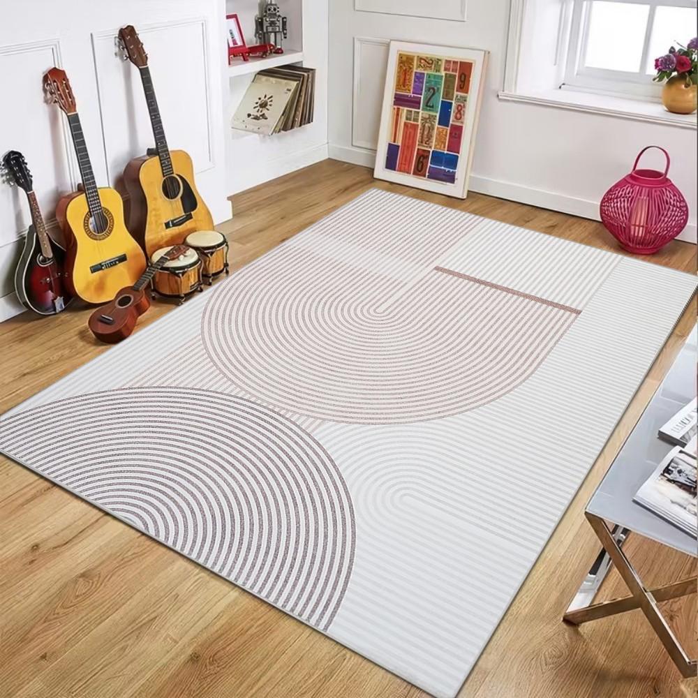 

Geometric Line Pattern Area Rug Soft Durable Non Slip Washable Floor Mat for Living Room Bedroom Dorm Apartment Home Decor 40x60cm