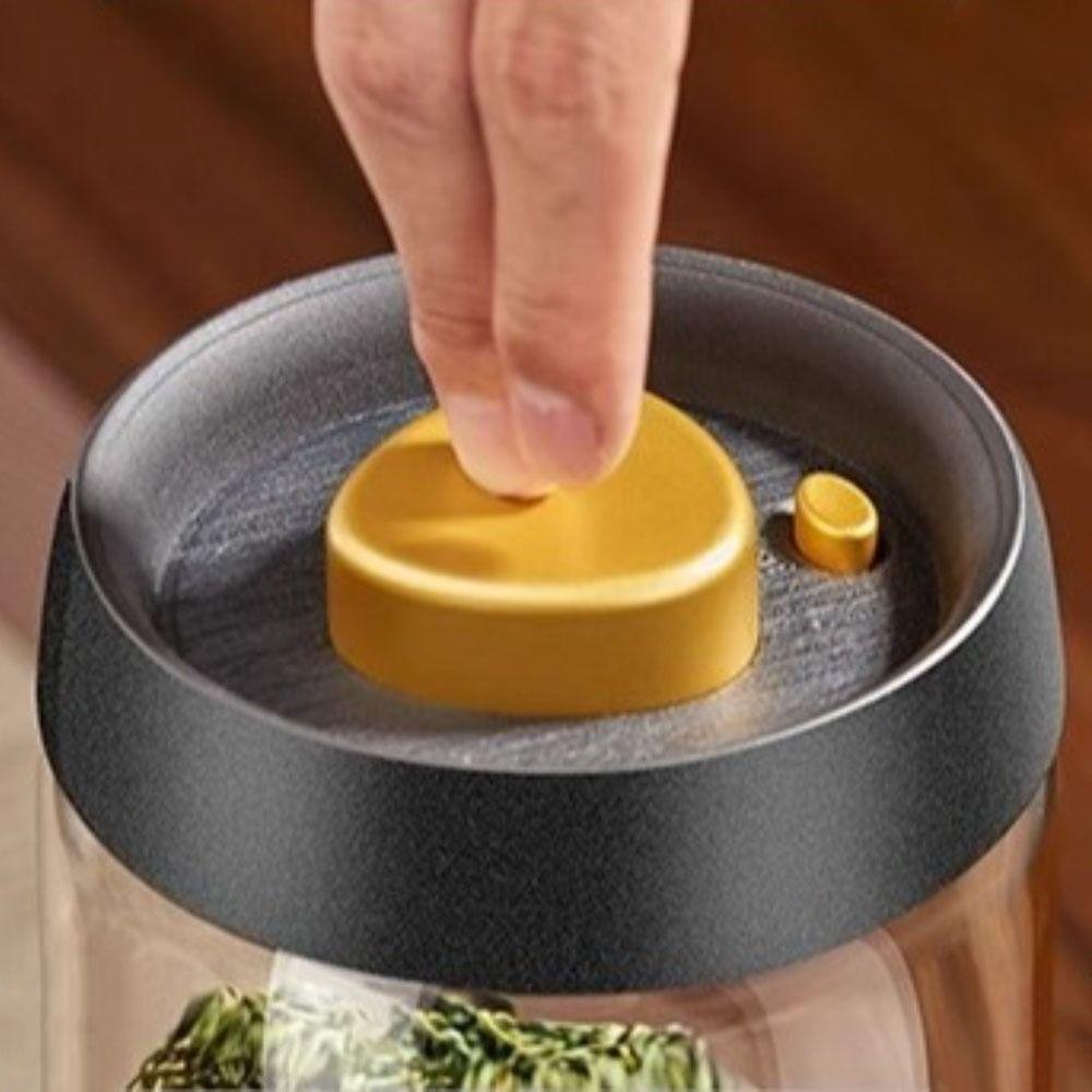 Manual Vacuum Sealed Coffee Bean Tank Glass Air Extraction Airtight Container  Cereals