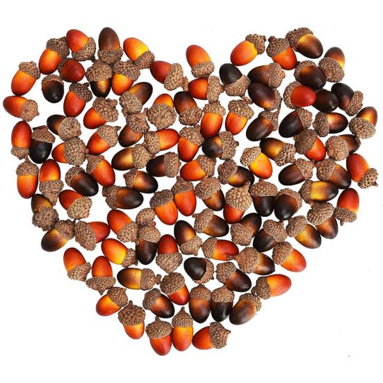 50Pcs/Set 3cm Artificial Acorns Realistic Mini Reusable Anti-fade DIY Foam Halloween Christmas