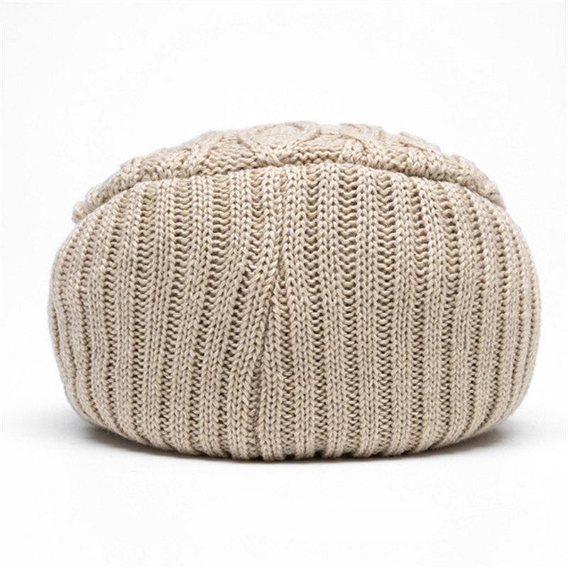 Autumn and Winter Knitted Woolen Hats Beret Caps Women Versatile Forward Hats Ear-protecting and Fleece Warm Men's Baseball Caps
