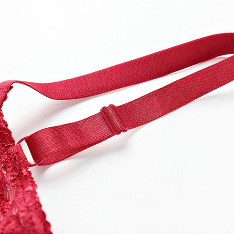 Dámská podprsenka proti povislým prsům Push Up Redukce bočních prsou Prodyšná Sexy podprsenka Mašle Plný košíček s kosticemi Podprsenka