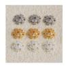 18k Gold-Filled Zircon Snowflake Flower Spacer Bead for DIY Jewelry and Bracelets