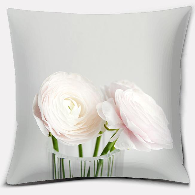 Pink Flower Series Throw Pillow Pillow Case Home Office Decoration Pillow Bedroom Sofa Car Cushion Cover