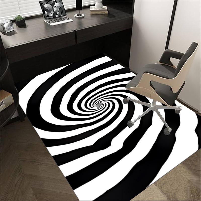 1PC Spiral Pattern Carpet Ultra Soft, Thick & Absorbent, Non Slip Machine Washable Mat for Entryway
