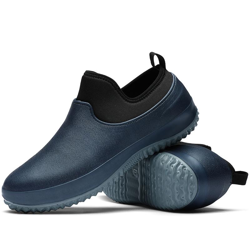 Herren-Regenschuhe in Übergröße, modische Low-Top-Regenstiefel, rutschfeste Angelschuhe, Küchenarbeitsschuhe, kurze Gummistiefel für Herren