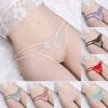 Women Lace-Trimmed Mesh Comfortable Transparent Breathable Embroidered Briefs
