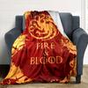 1pc Fire Blood Throw Blanket Soft Flannel, Cozy All Season Polyester Perfect for Home, Office