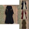 Mittelalterliches Burgfräulein Damen Überkleid Viktorianisches Kleid Kostüm in Weinrot