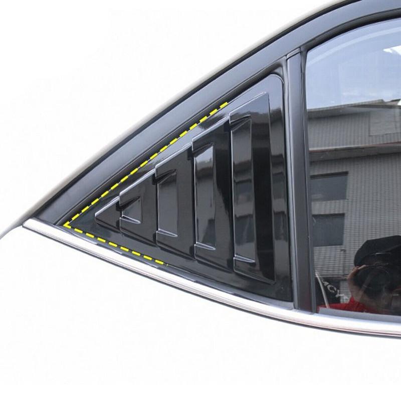 For Toyota Corolla 2014 2015-2018 ABS Plastic Rear Window Quarter Louver Scoop Cover Side Vent Trim Car Adhesive Accessories