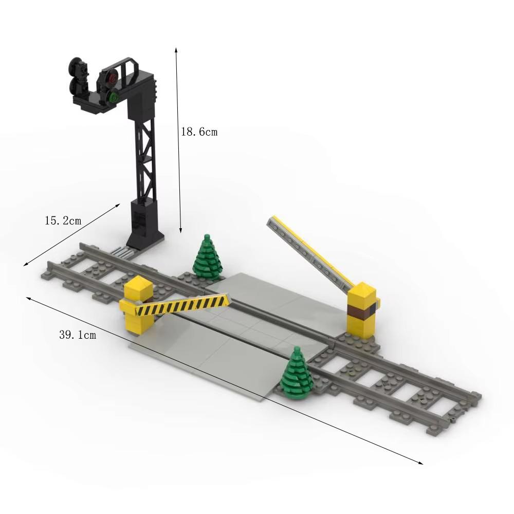 MOC Train Carriage Model, Rail Transport Vehicle, Coal Transport Vehicle, Rail Lift Pole Indicator Light, Train Accessories