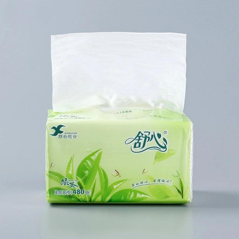 High Quality 160 Tissue Paper Bag for Household Use Soft and Skin Friendly Green Tea Fragrance Suitable for Mother and Baby